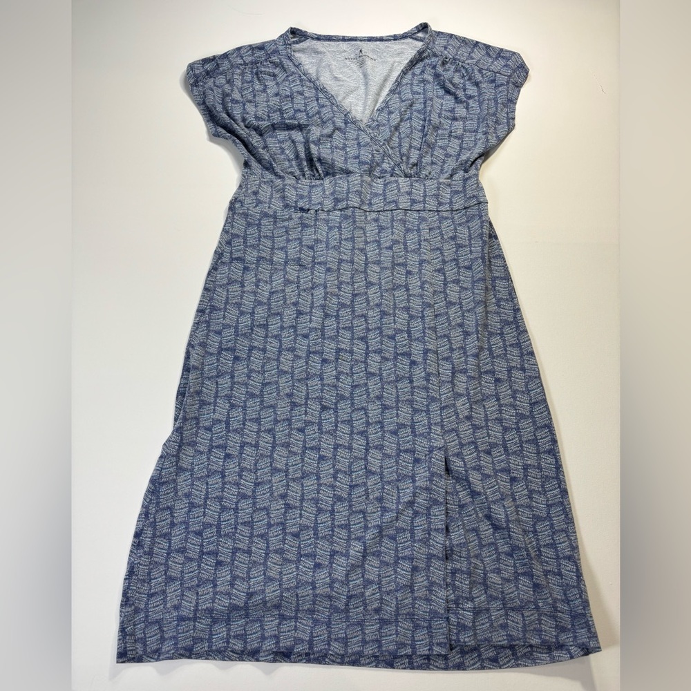 Royal Robbins Blue Geometric Midi Dress
